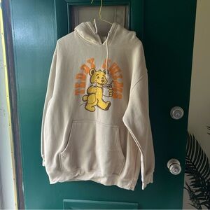 Seven7 Cream Teddy Graphic Hoodie